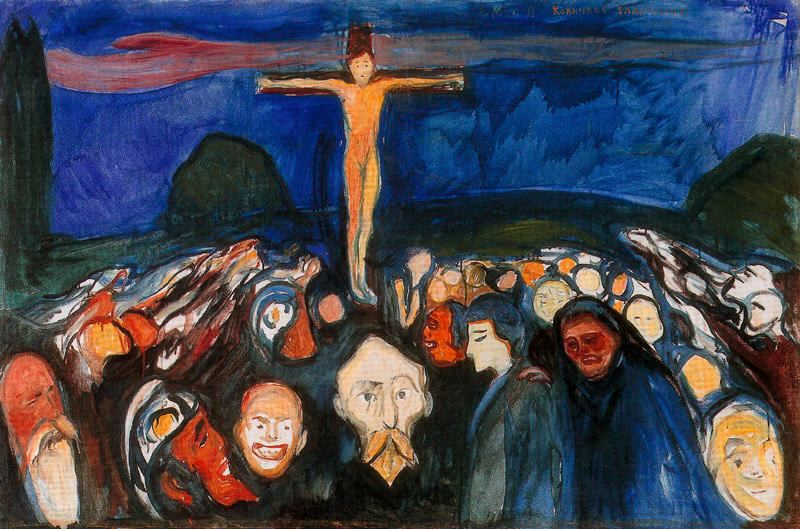 Golgotha, 1900 - Edvard Munch Painting